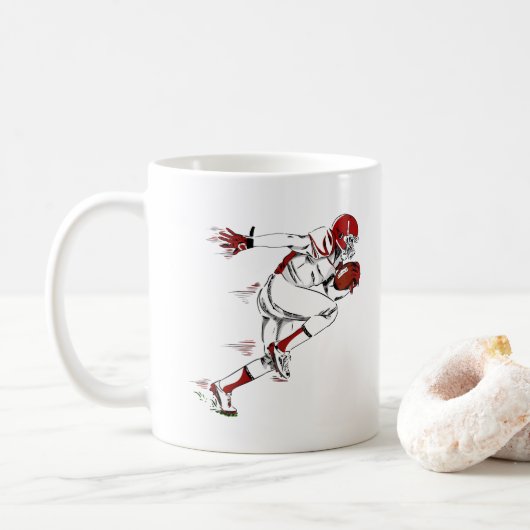 Mug Joueur américain de football (Avec donut)