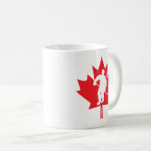 Mug Joueur canadien de la feuille d'érable de hockey d (Devant droit)