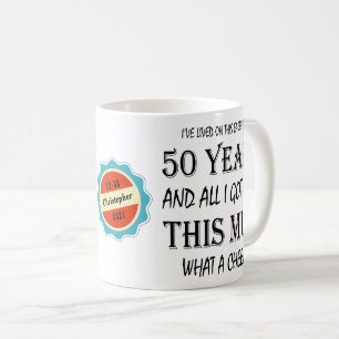 Mug Joueur d'amusement de 50 ans personnalisé