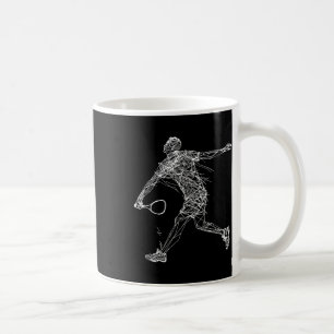 Mug Joueur de badminton dessinant un jeu de navette po