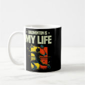 Mug Joueur de badminton drôle conception d'amour de na (Gauche)