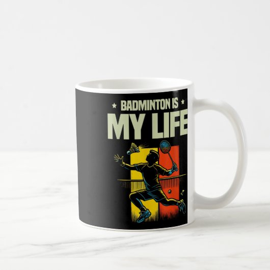 Mug Joueur de badminton drôle conception d'amour de na (Droite)