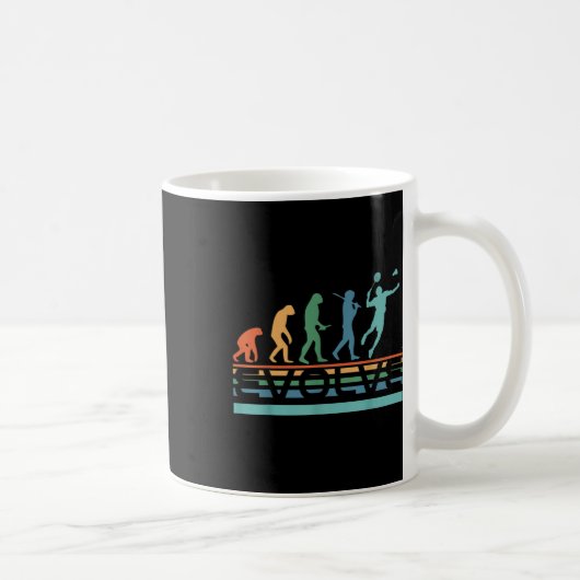 Mug Joueur de badminton évolué drôle nerd Evolution Sp (Droite)