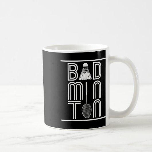 Mug Joueur de badminton Smash Raquette (Droite)
