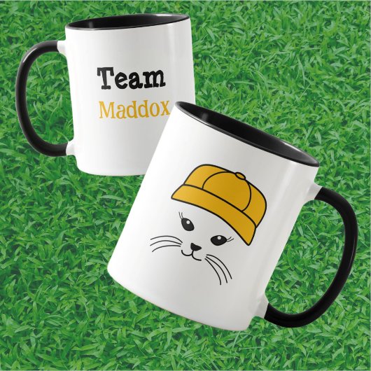Mug Joueur de base-ball de petite équipe personnalisab