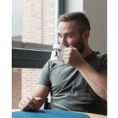 Mug joueur de baseball américain utilisant dot comme b