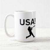 Mug joueur de baseball américain utilisant dot comme b (Gauche)