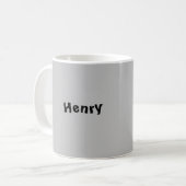 Mug - Joueur de baseball avec nom sur Grey (Devant gauche)