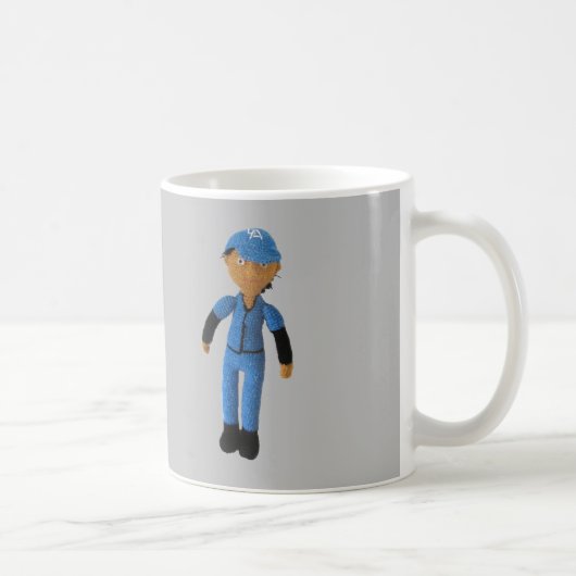 Mug - Joueur de baseball avec nom sur Grey (Droite)