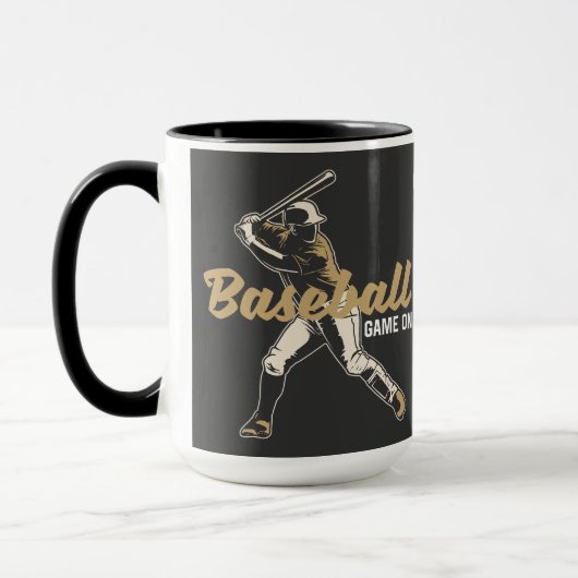 Mug Joueur de baseball de nom personnalisé (Gauche)