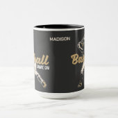 Mug Joueur de baseball de nom personnalisé (Centre)