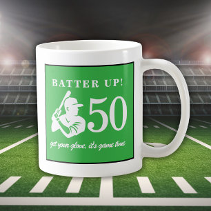 Mug Joueur de baseball moderne Homme 50e anniversaire