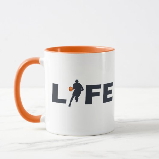Mug Joueur de basket avec boule orange (Gauche)