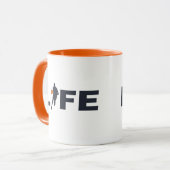 Mug Joueur de basket avec boule orange (Devant gauche)