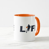 Mug Joueur de basket avec boule orange (Devant droit)