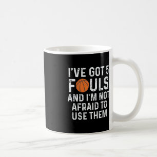 Mug Joueur de basket-ball amusant cerceaux 5 fautes