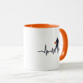 Mug Joueur de basket-ball dribbling hearbeat (Devant droit)