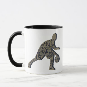 Mug Joueur de basket-ball en train de dribbler