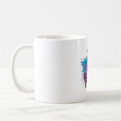 Mug Joueur de basket-ball Grungy Couleurs Splashes (Gauche)