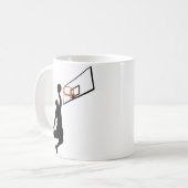 Mug Joueur de basketball Silhouette Slam Dunk (Devant gauche)