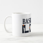 Mug joueur de basketball vie texte bleu (Gauche)