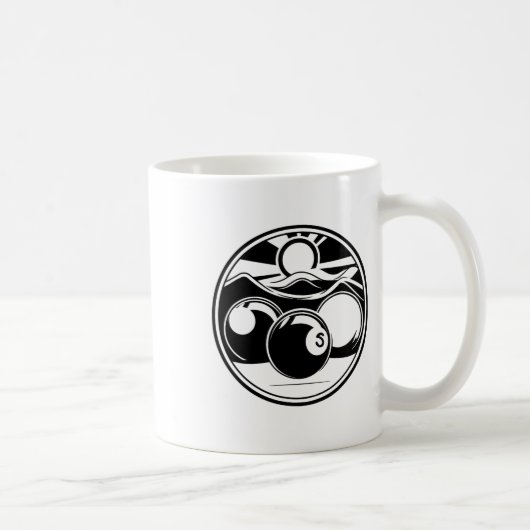 Mug Joueur de billard de dessin (Droite)