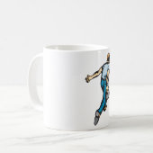 Mug Joueur de bowling rétro lançant une boule (Devant gauche)