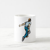 Mug Joueur de bowling rétro lançant une boule (Centre)