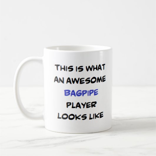 Mug joueur de cornemuse, génial (Gauche)