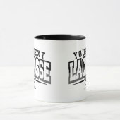 Mug Joueur de crosse personnalisé AJOUTER LE NOM D'Équ (Centre)