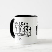 Mug Joueur de crosse personnalisé AJOUTER LE NOM D'Équ (Devant gauche)
