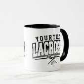 Mug Joueur de crosse personnalisé AJOUTER LE NOM D'Équ (Devant droit)