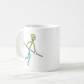 Mug Joueur de crosse Stickman (Devant gauche)