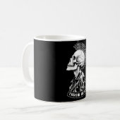 Mug Joueur de Disc Golf Punk Rock Crâne Mohawk Lance D (Devant gauche)