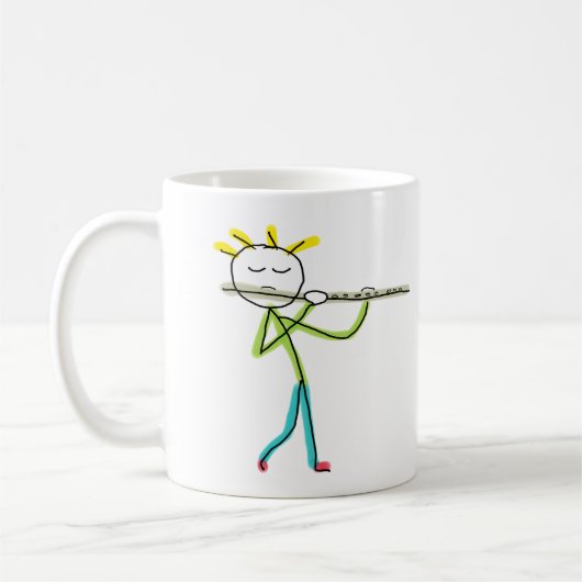 Mug Joueur de flûte Stickman (Gauche)