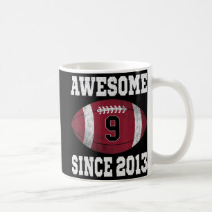 Mug Joueur de football 9e anniversaire 9 ans Vintage R
