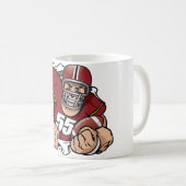 Mug Joueur de football américain à la force (Devant droit)