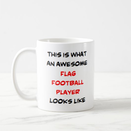 Mug joueur de football du drapeau, génial (Gauche)