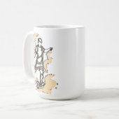 Mug Joueur de football dynamique (Devant gauche)