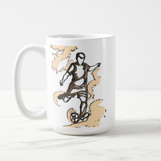 Mug Joueur de football dynamique (Gauche)