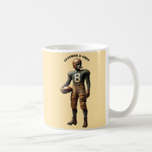 Mug Joueur de football vintage avec casque en cuir URM