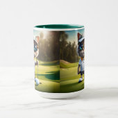 Mug Joueur de golf chat drôle, (Centre)