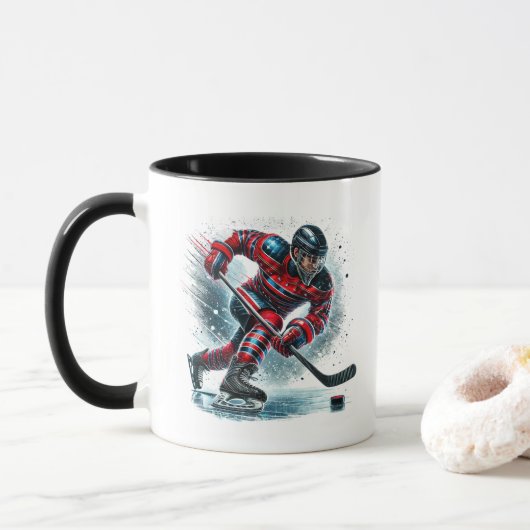 Mug Joueur de hockey (Avec donut)