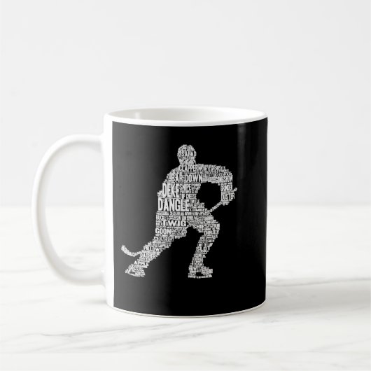 Mug Joueur de hockey sur glace lang Word Cloud Classic (Gauche)