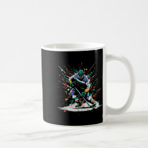Mug Joueur de hockey sur glace peinture éclaboussure a