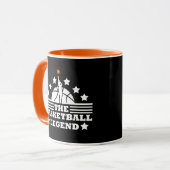 Mug Joueur de légende de basket-ball blanc orangé (Devant gauche)