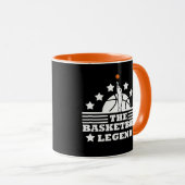 Mug Joueur de légende de basket-ball blanc orangé (Devant droit)