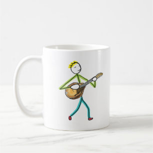 Mug Joueur de mandoline Stickman