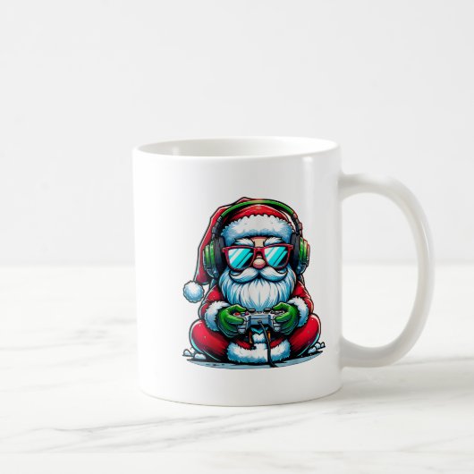 Mug Joueur de Noël Jeu Vidéo Garçons Père Noël Noël (Droite)