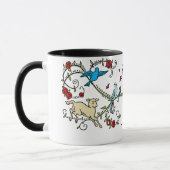 Mug Joueur de pipeau pie vintage (Gauche)